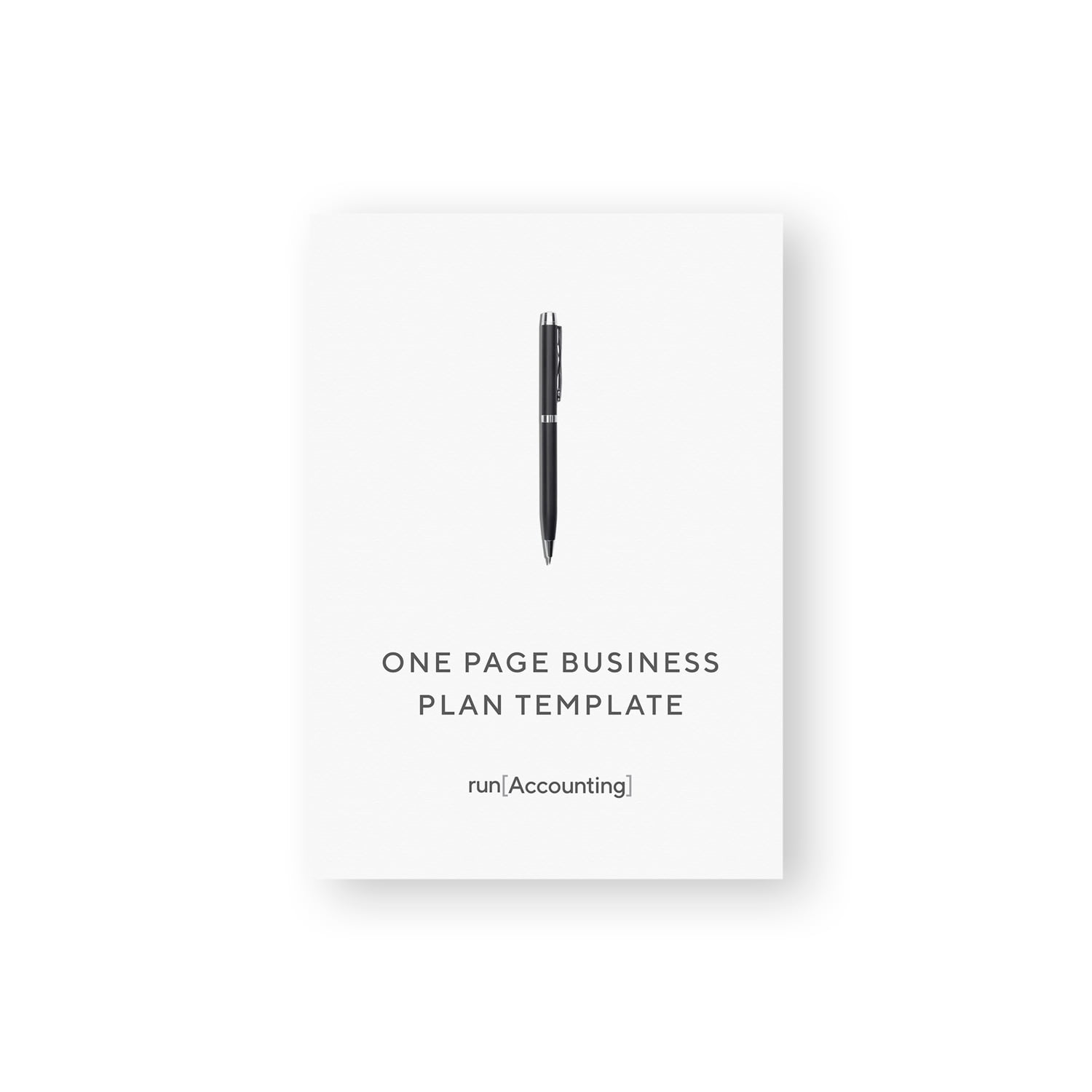 One Page Business Plan Template - run[Accounting]